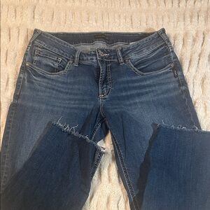 Silver Jeans Women's Britt Capri Blue Denim